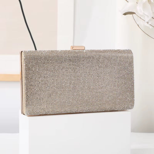 Women Evening Clutch Handbag Diamond Sequin Crystal Day Clutches Wedding Purse Party Banquet Box Chain Shoulder Messebger Bags